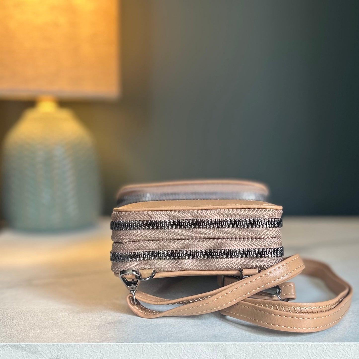Beige Cross Body Phone Bag