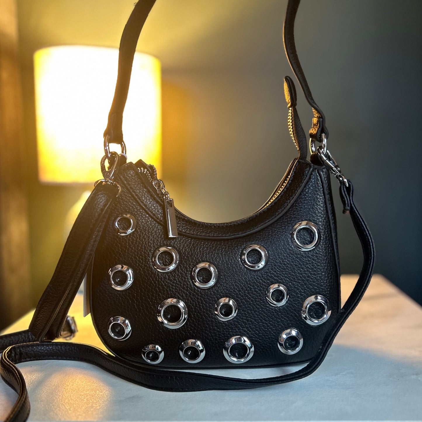 Black Studded Handbag