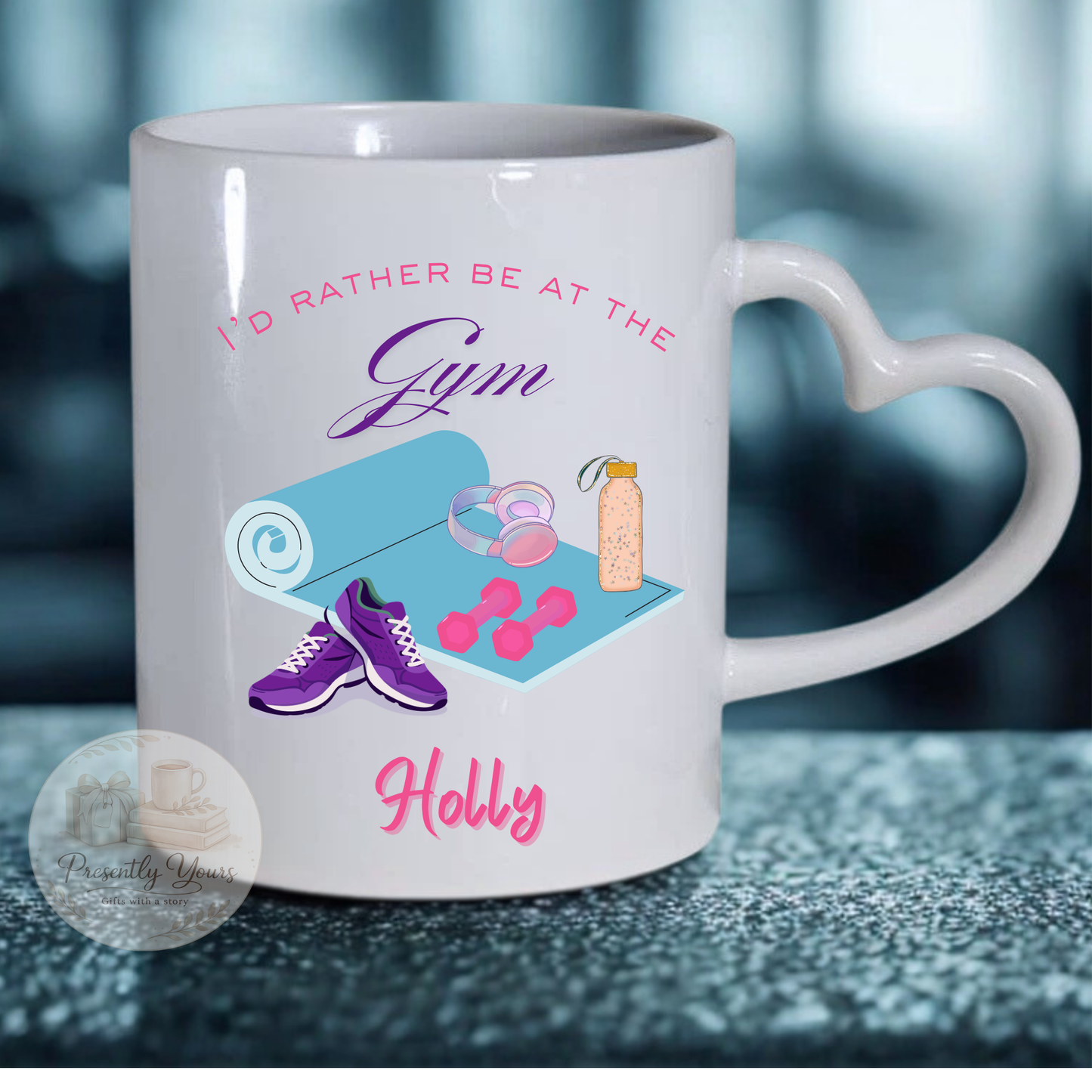 I'd Rather Be At The Gym - Heart Handle Mug