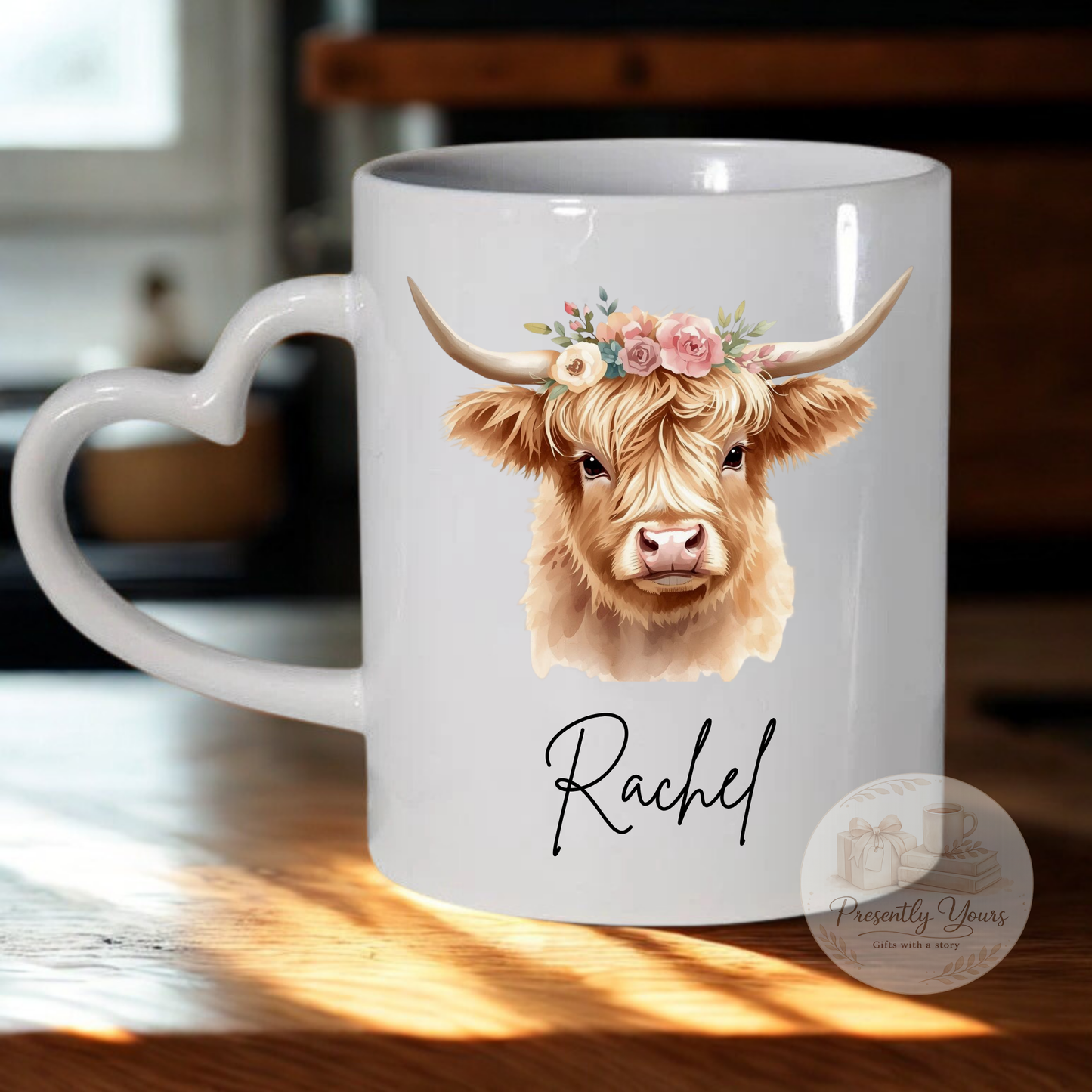 Highland Cow - Heart Handle Mug