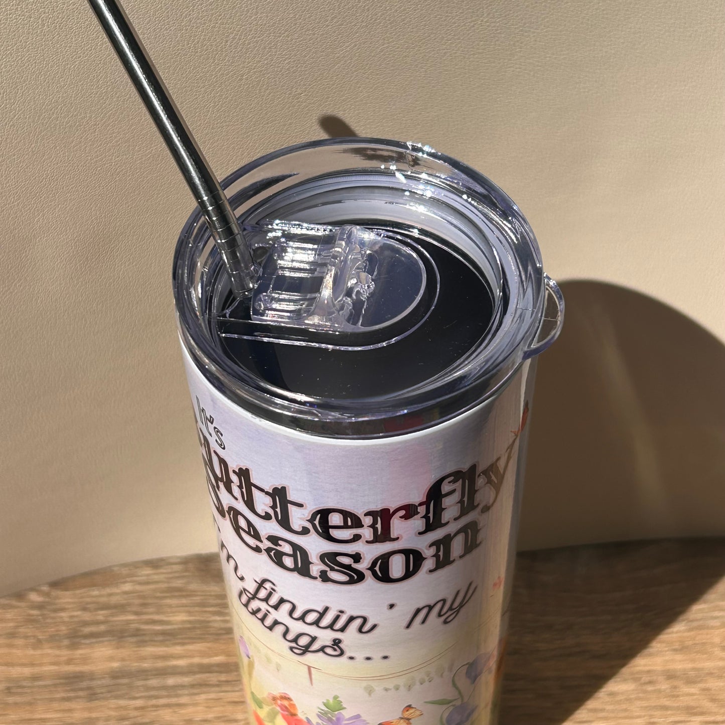 Butterfly Season 600ml Skinny Tumbler