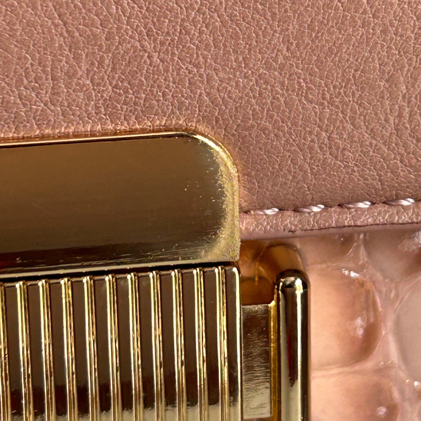Pink Croc Handbag (slight cosmetic damage)