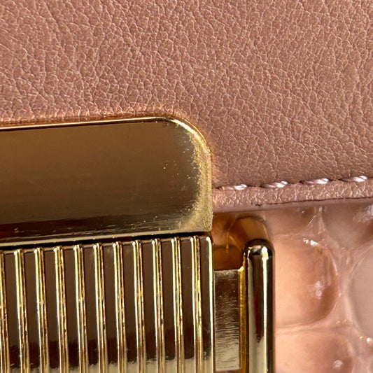 Pink Croc Handbag (slight cosmetic damage)