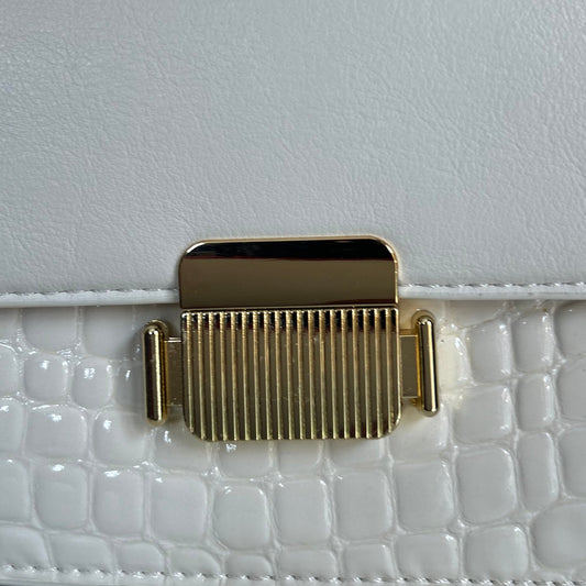 White Croc Handbag