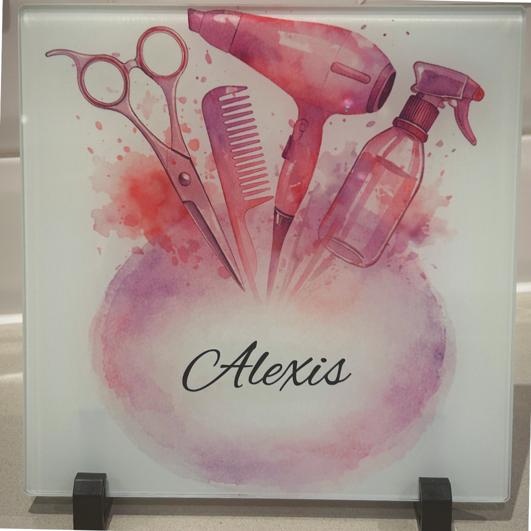 Makeup / Surface Protector Glass Board 20cm x 20cm - Hairdresser