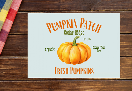 A3 Pumpkin Glass Chopping Board