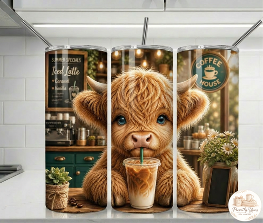 Highland Cow Tumbler - Coffee Lover