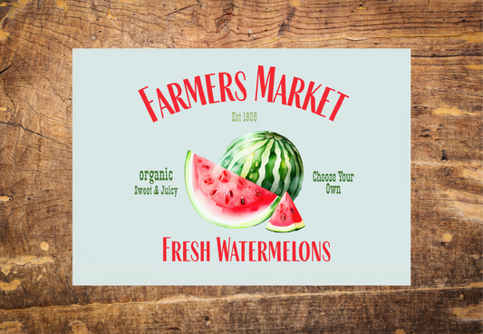 A3 Watermelon Glass Chopping Board