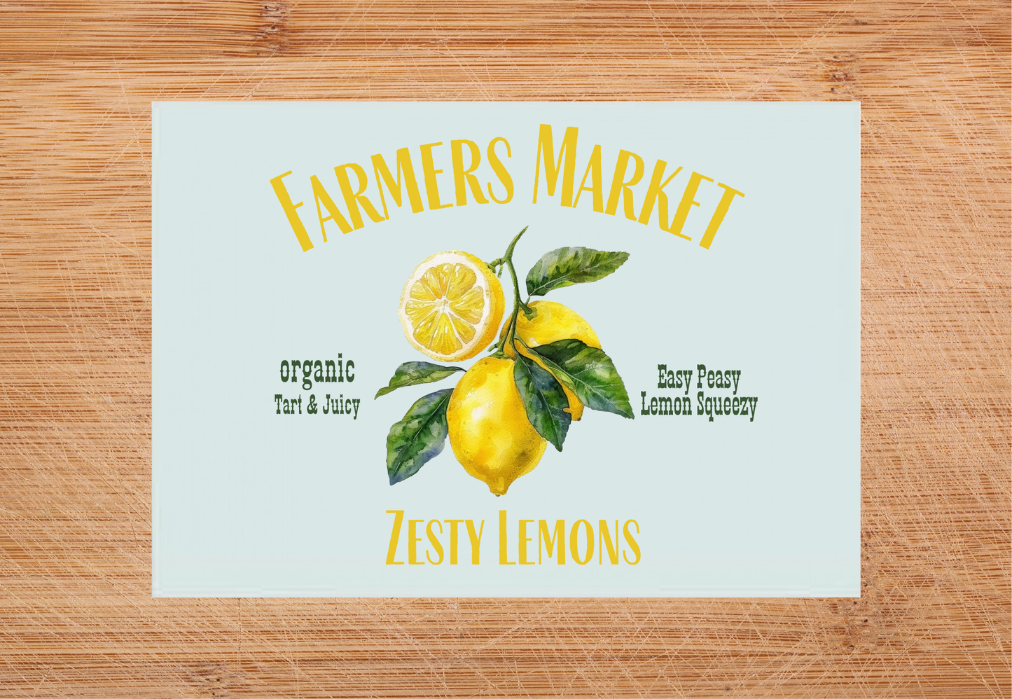A3 Lemon Glass Chopping Board