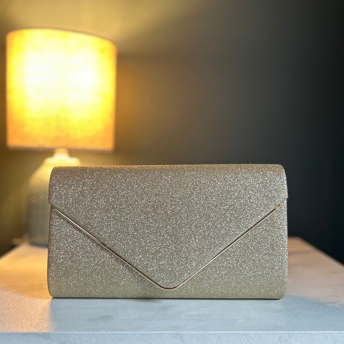 Gold Clutch Handbag