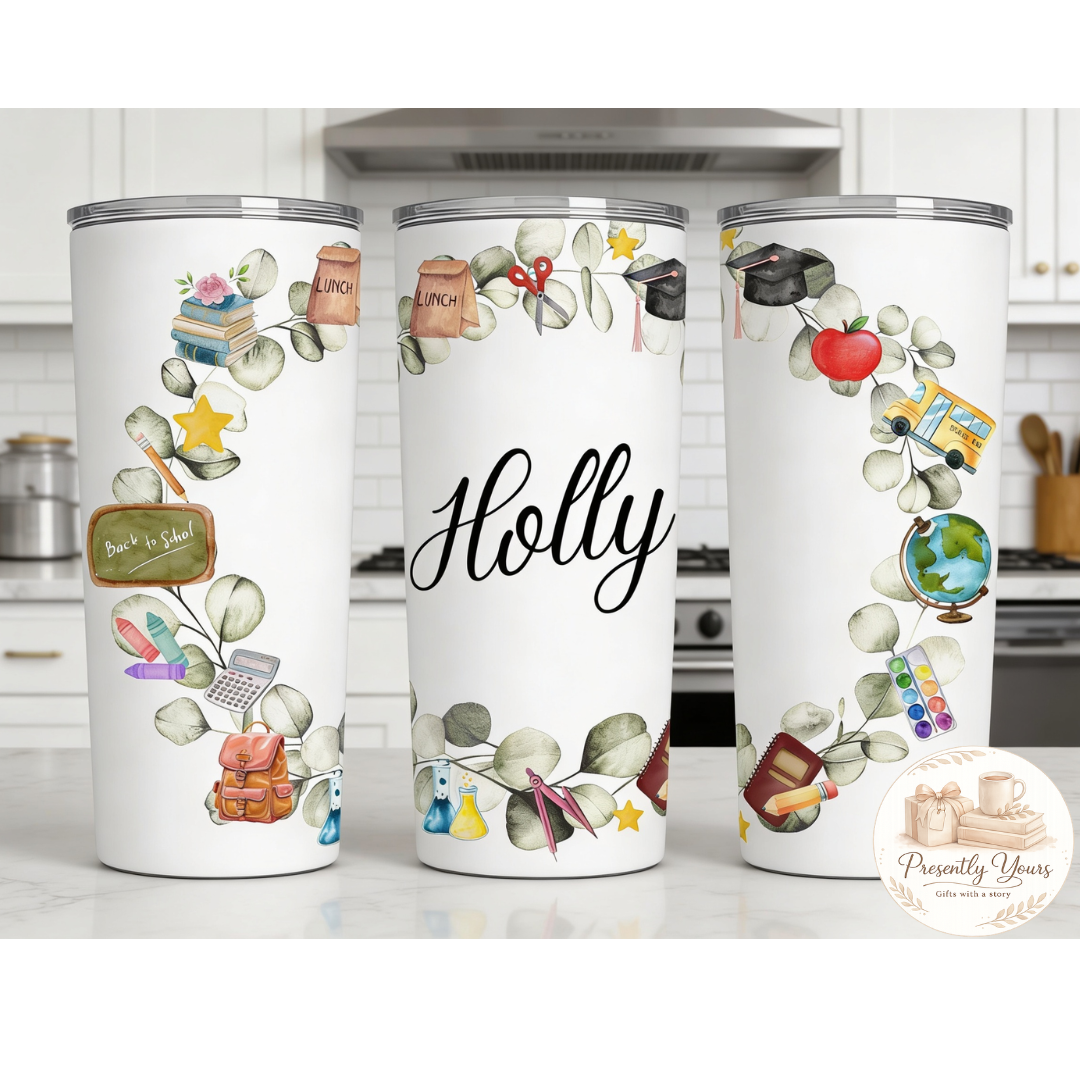 Teacher Wreath Tumbler
