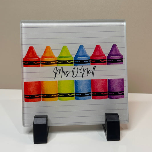Glass Teacher Coaster