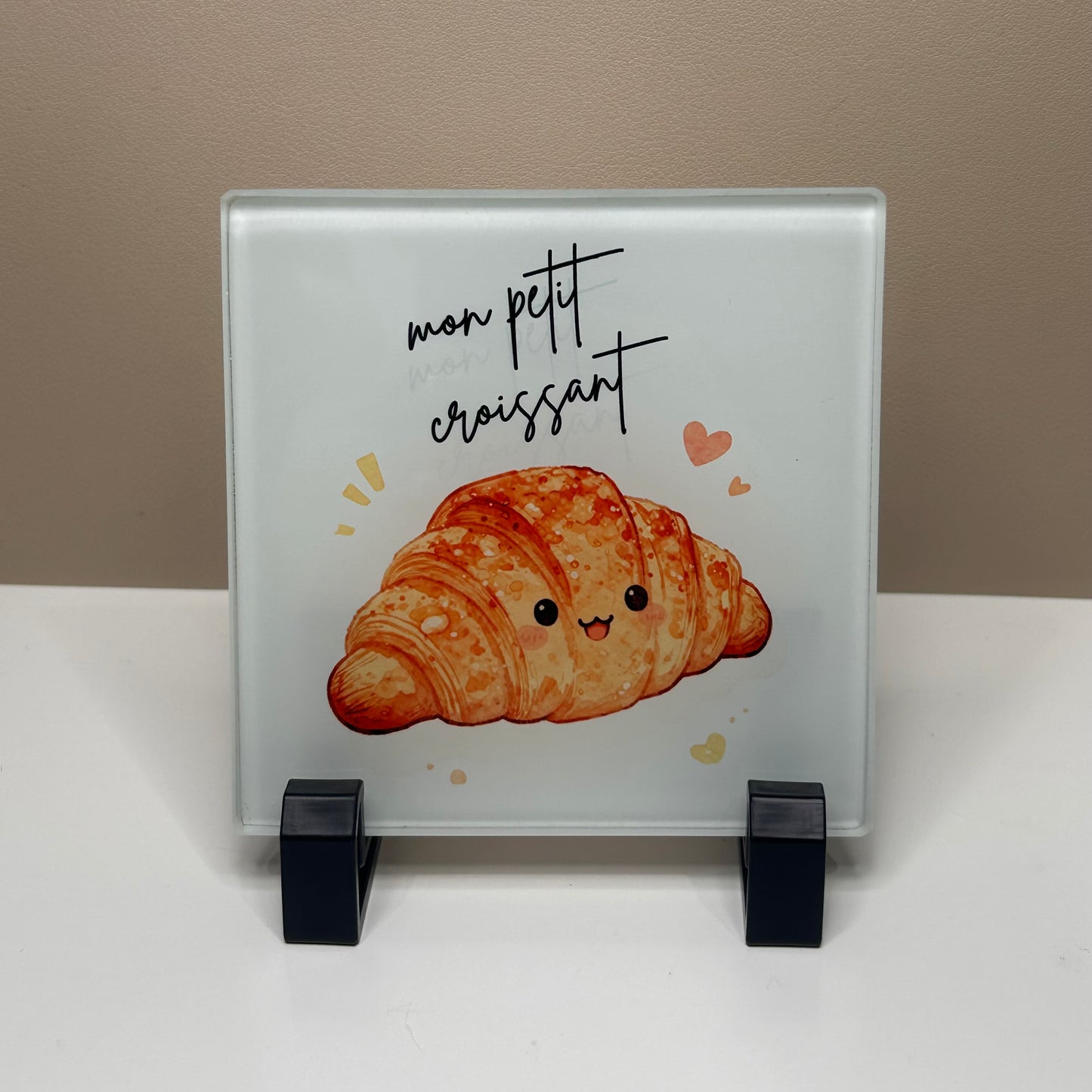 Croissant Glass Coaster