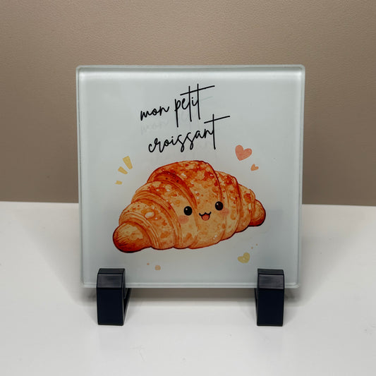 Croissant Glass Coaster