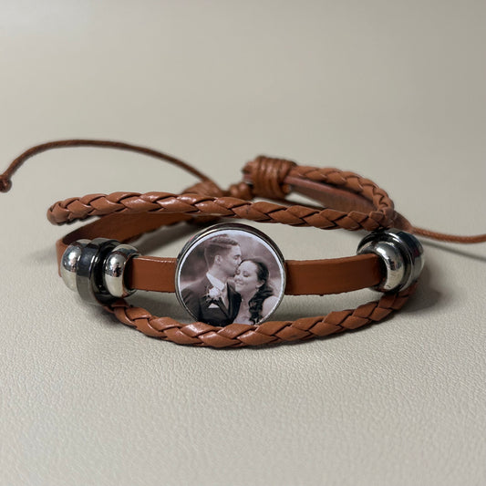 Brown PU Leather Bracelet