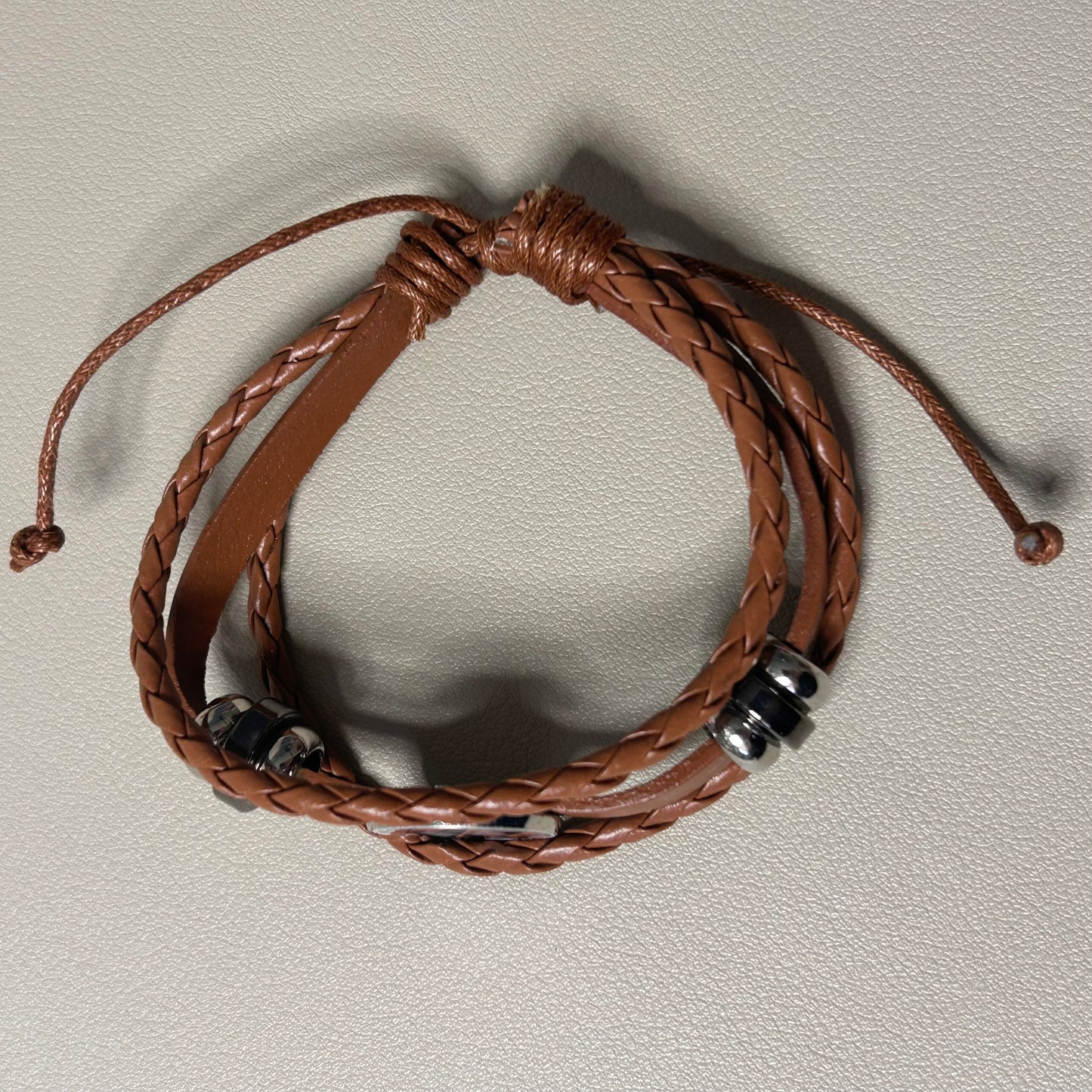 Brown PU Leather Bracelet