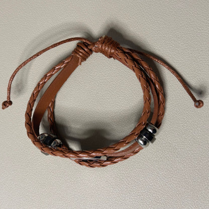 Brown PU Leather Bracelet