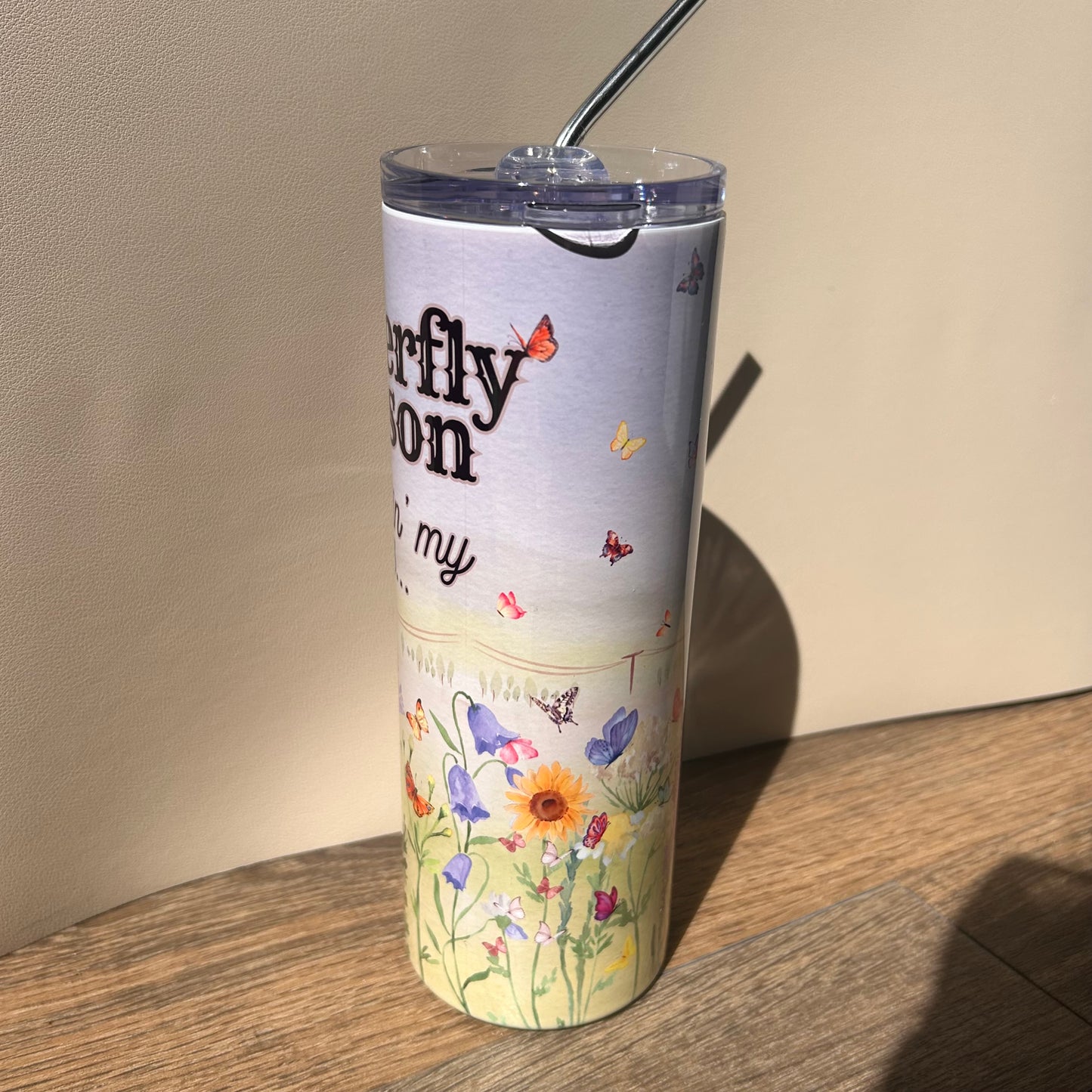 Butterfly Season 600ml Skinny Tumbler