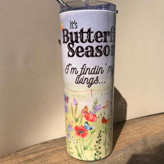 Butterfly Season 600ml Skinny Tumbler