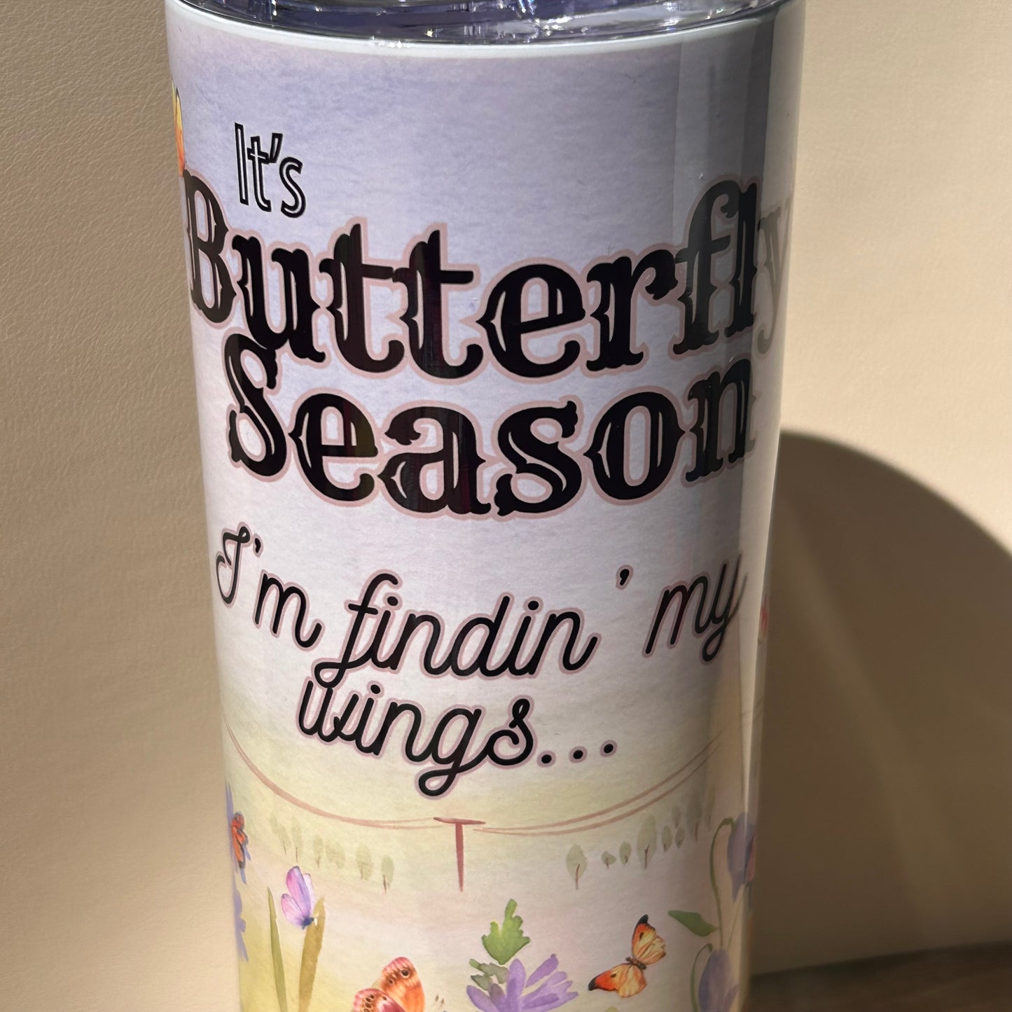 Butterfly Season 600ml Skinny Tumbler