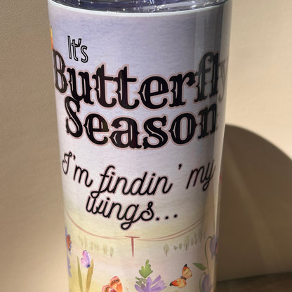 Butterfly Season 600ml Skinny Tumbler