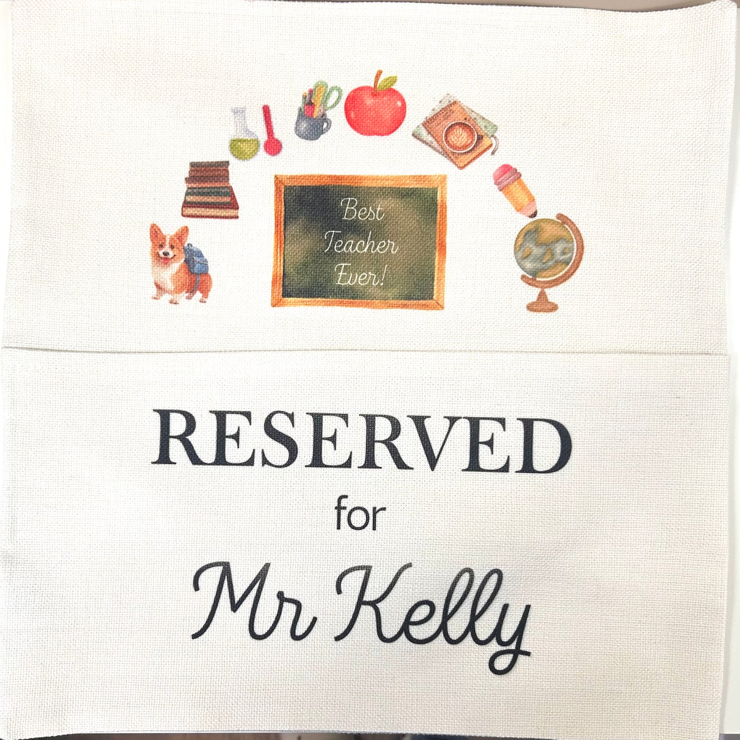 Teacher Cushion with Pocket