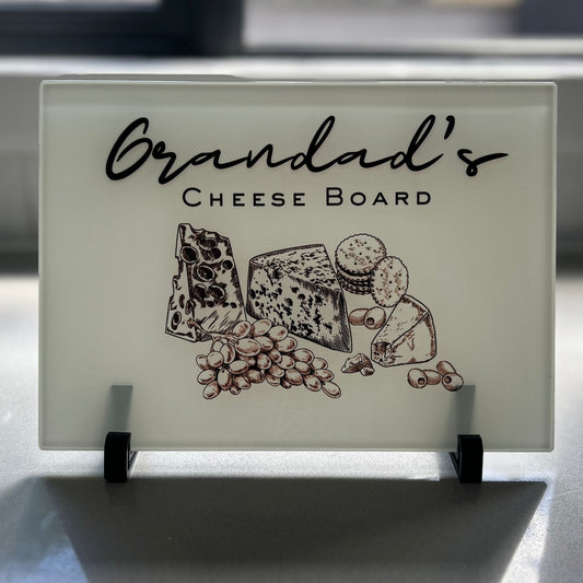 Glass Cheese Board 20cm x 28cm