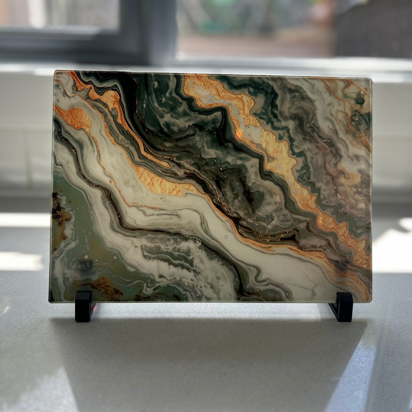 Glass Placemat - Marble Design 20cm x 28cm