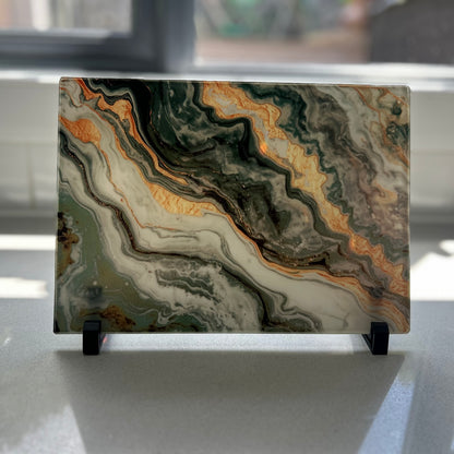 Glass Placemat - Marble Design 20cm x 28cm