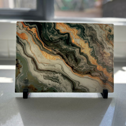 Glass Placemat - Marble Design 20cm x 28cm
