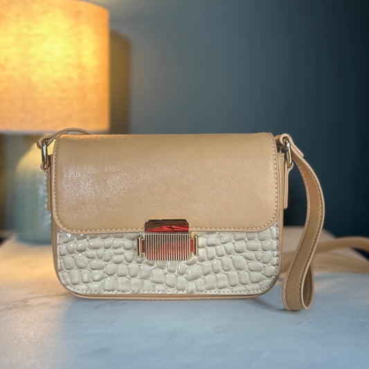 Apricot Croc Handbag