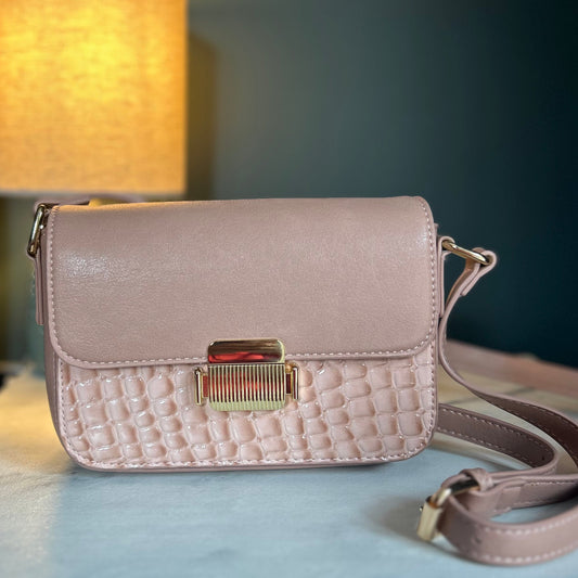 Pink Croc Handbag