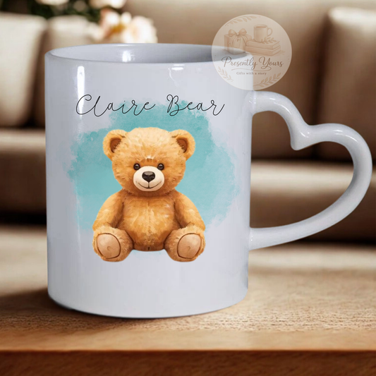 Teddy Bear - Heart Handle Mug
