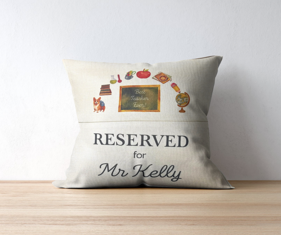 Teacher Cushion with Pocket